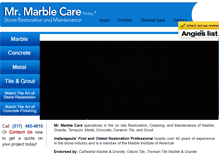 Tablet Screenshot of mrmarblecare.com